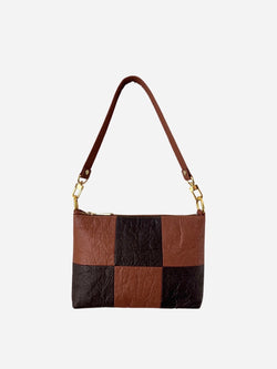 Checkered Baguette, Brown/Dark Brown
