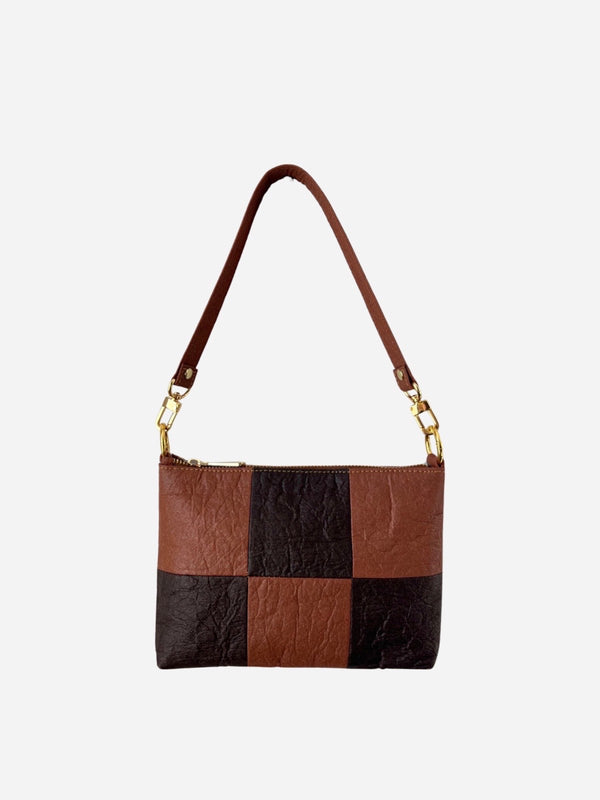 Checkered Baguette, Brown/Dark Brown