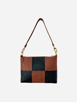 Checkered Baguette, Brown/Black