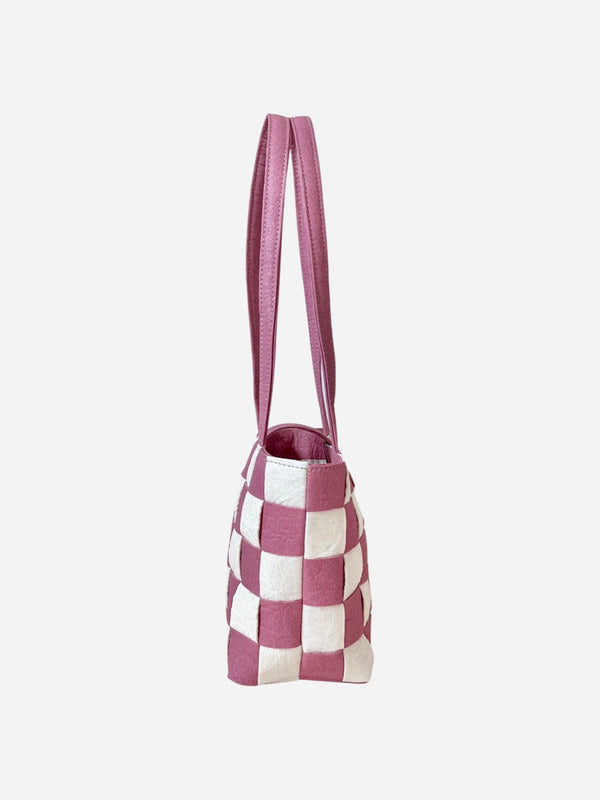 Woven Tote, old rose/natural
