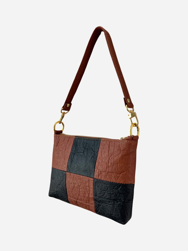 Checkered Baguette, Brown/Black