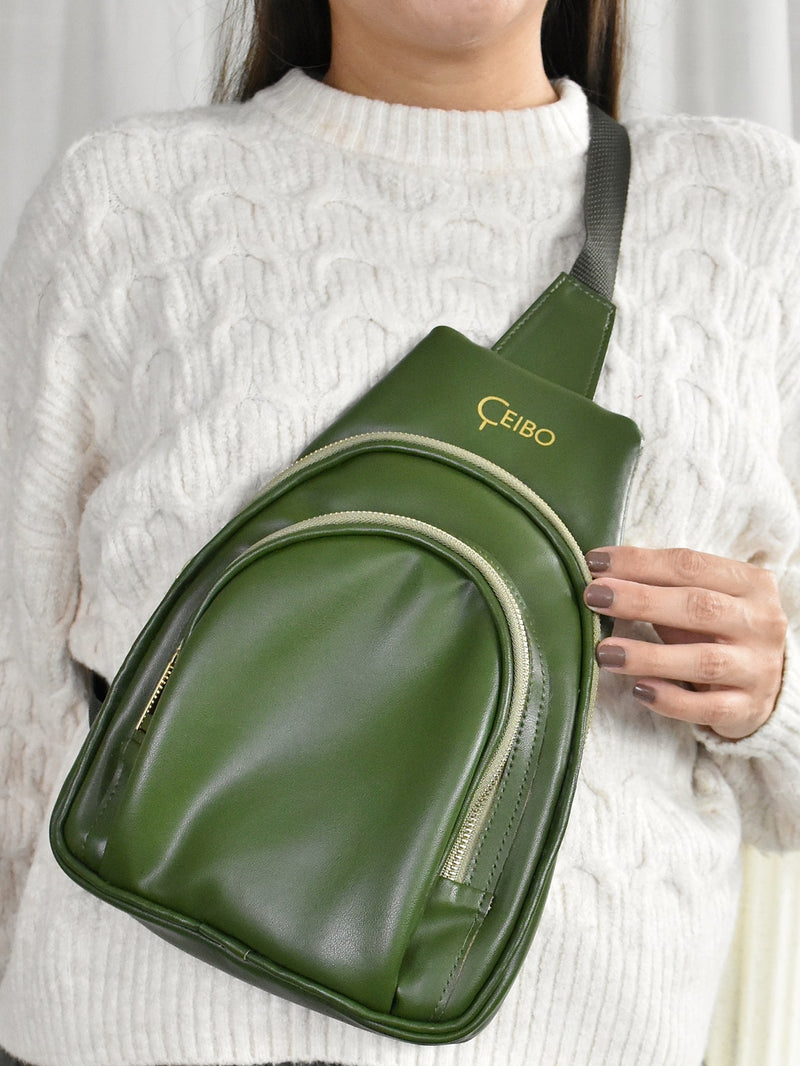 Sling Bag, Green Desserto.