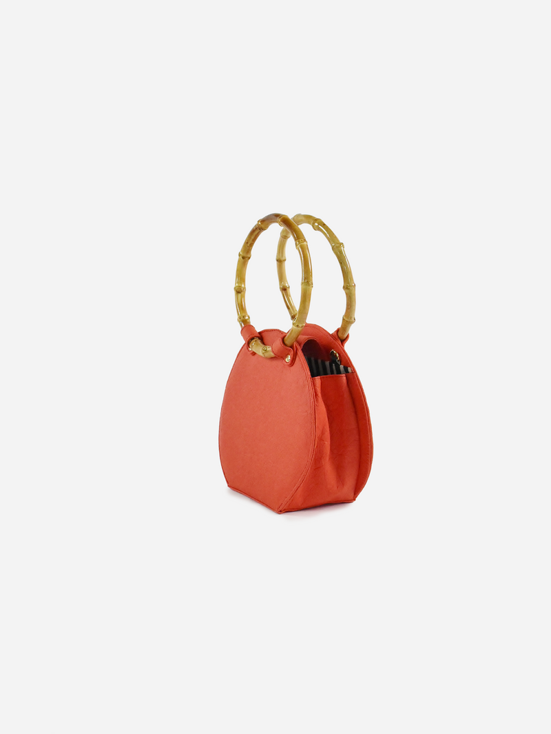 Mini Circle Bamboo Handle, Paprika