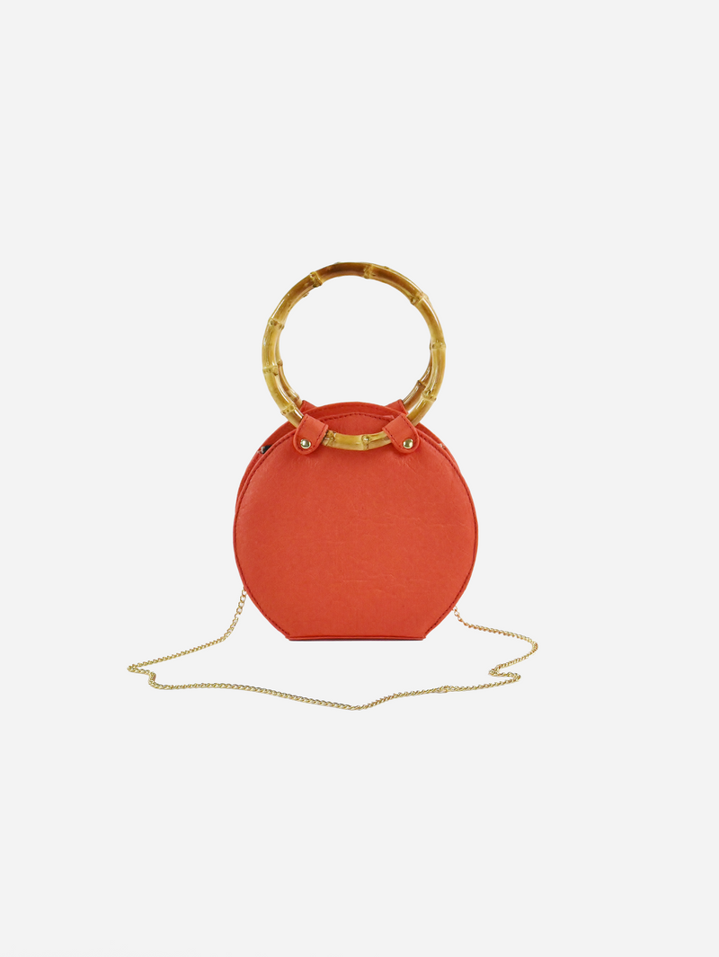 Mini Circle Bamboo Handle, Paprika