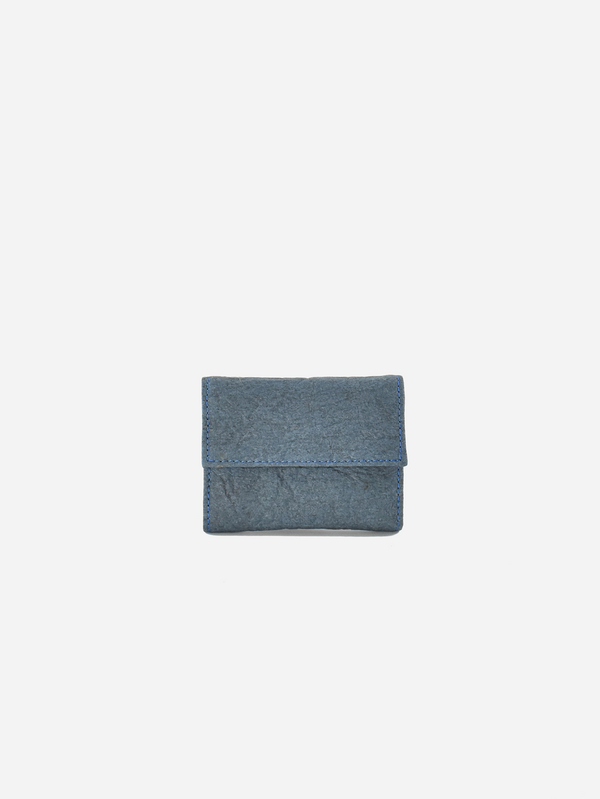 Piñatex Small Wallet, Indigo