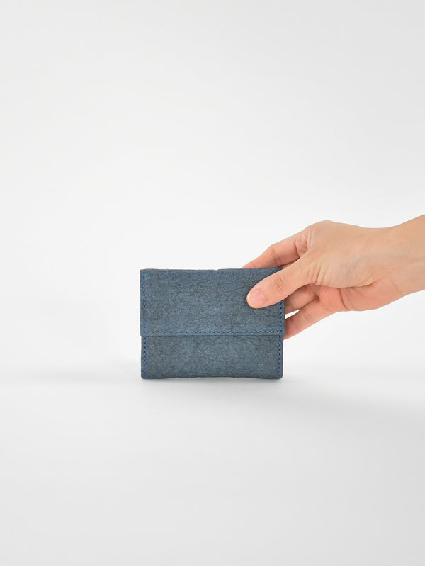 Piñatex Small Wallet, Indigo