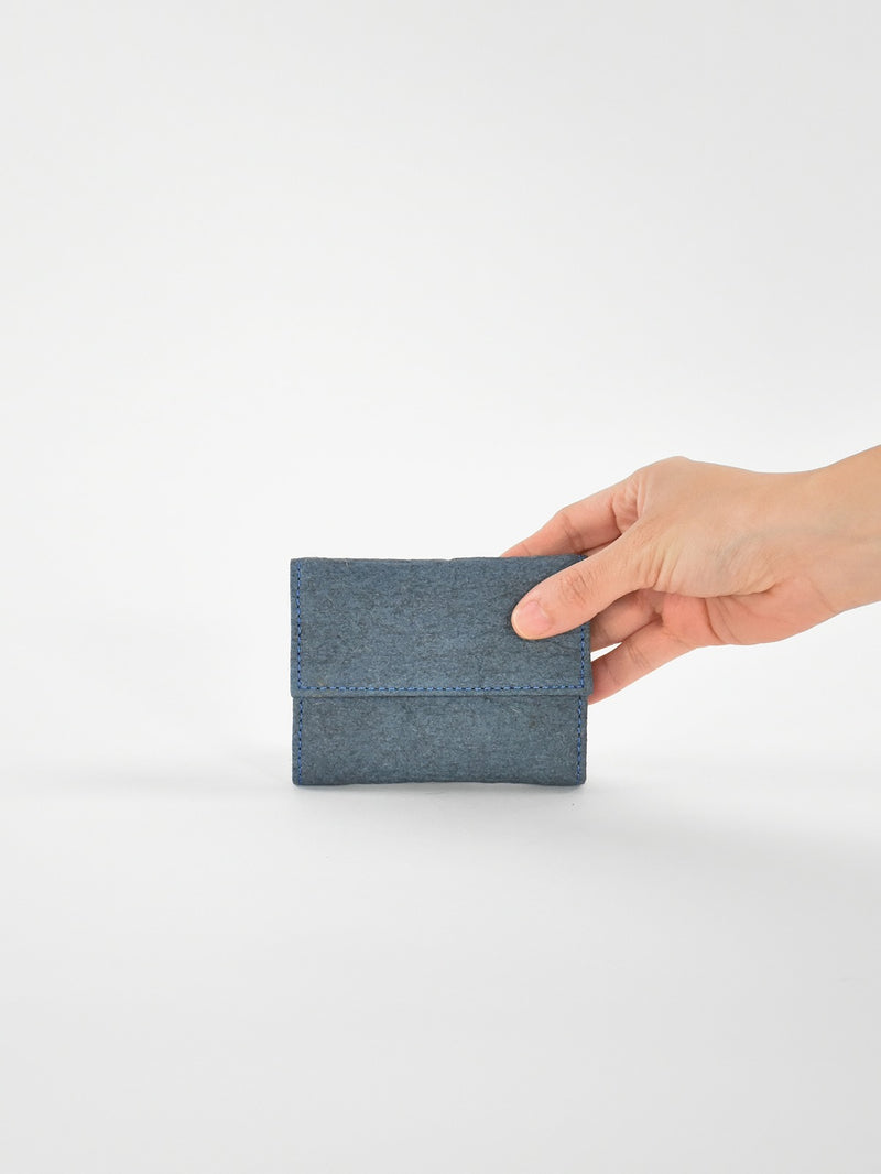 Piñatex Small Wallet, Indigo