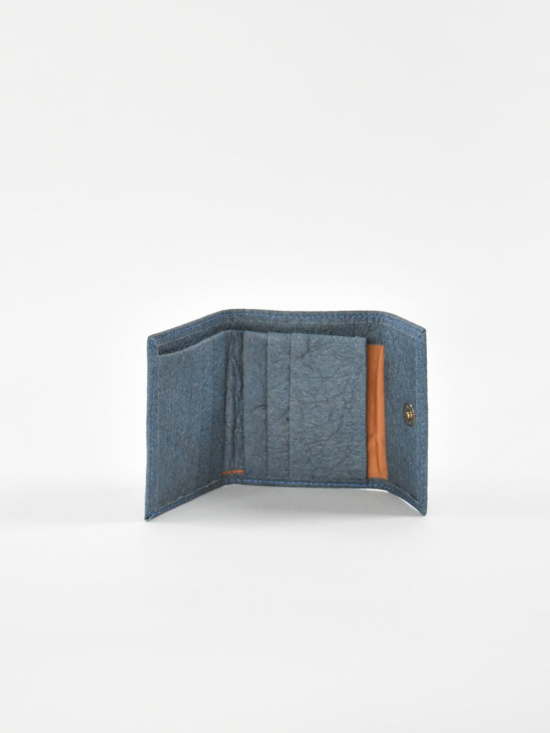 Piñatex Small Wallet, Indigo